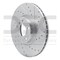 Dynamic Friction Co Brake Rotor Drilled And Slotted Silver, 631-31142R 631-31142R - alternate 1